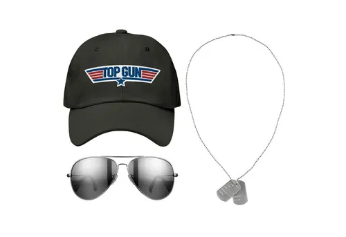 Maskworld Kostüm Top Gun Accessoire-Set in grau von MASKWORLD