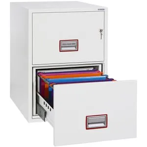 Phoenix World Class Vertical Fire File FS2252K Aktenschrank - Safes mit 90 Minuten Brandschutz für Papier und digitale Medien, wasserfest und schlagfest – ideal für den sicheren Schutz Ihrer wertvollen Dokumente.