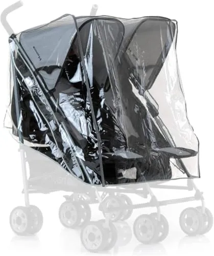 Hauck Kinderwagen-Regenschutzhülle Universal - Universal Regenschutz für Geschwisterwagen, schützt effektiv vor Regen und Wind, einfach zu befestigen mit Schnellverschlüssen und bietet optimale Bewegungsfreiheit.