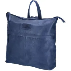 The Skandinavian Brand Damen Leder Rucksack Blue - Eleganter Freizeitrucksack aus hochwertigem Leder, ideal für stilvolle Ausflüge. Mit einem Volumen von 9,5 l und praktischen Maßen bietet er genügend Platz für Ihre Essentials.
