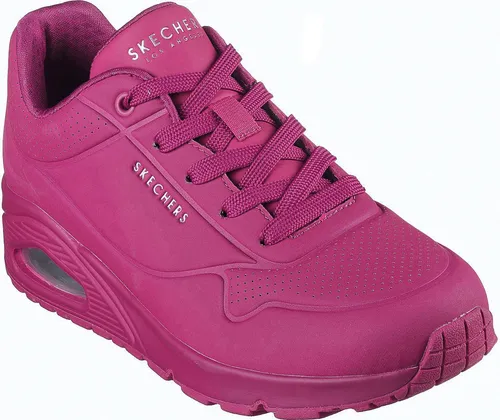 Skechers Damen UNO Stand ON AIR - Magenta Durabuck/Mesh, 39 EU - Damen-Sneaker mit atmungsaktivem Mesh-Obermaterial und bequemer Stand-On-Air-Dämpfung für ultimativen Komfort den ganzen Tag.