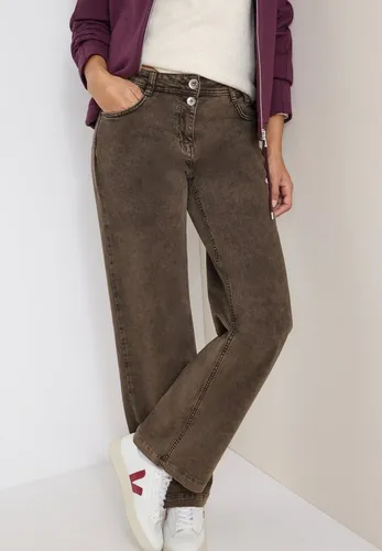 CECIL Damen Wide Leg Jeans, Chocolate Mousse von CECIL