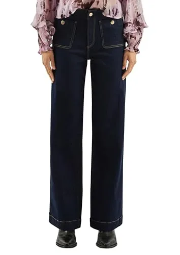 QS Jeans Catie Slim Fit High Rise Wide Leg