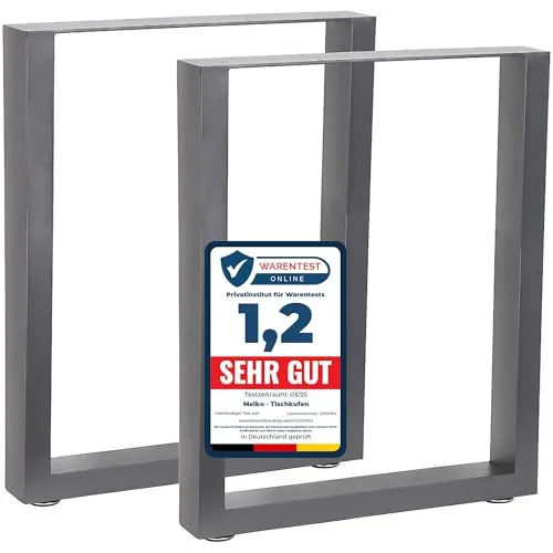 Melko 2X Tischkufen aus Vierkantprofilen 80x40 mm von Melko