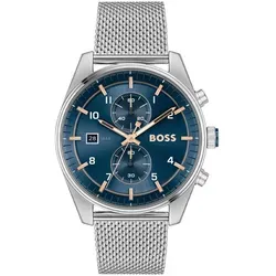 Hugo Boss Herrenarmbanduhr 1514149 Skytraveller - Armbanduhren für Herren mit kratzfestem Edelstahl und 5 ATM wasserdicht. Perfekt für stilbewusste Männer, die eine elegante und funktionale Uhr suchen.