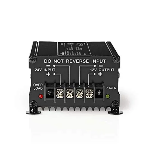 Stromwandler 24 V DC auf 12 V DC - 120 W - Sonstige Elektroinstallationsartikel mit Kurzschlussschutz und Überlastschutz für sichere Versorgung von 12-V-Geräten über 24-V-Akkus.