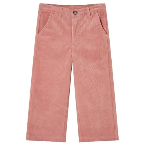 Produktbild vidaXL Kinderhose Cord Cordhose Warm Hose Thermohose Kordhose Winterhose Altrosa 128