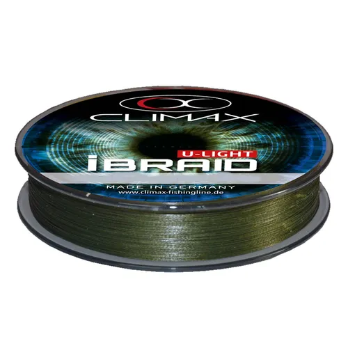 Climax iBraid U-Light Moosgrün 135m 0,12mm ultradünne geflochtene Ang 0,08€/1m