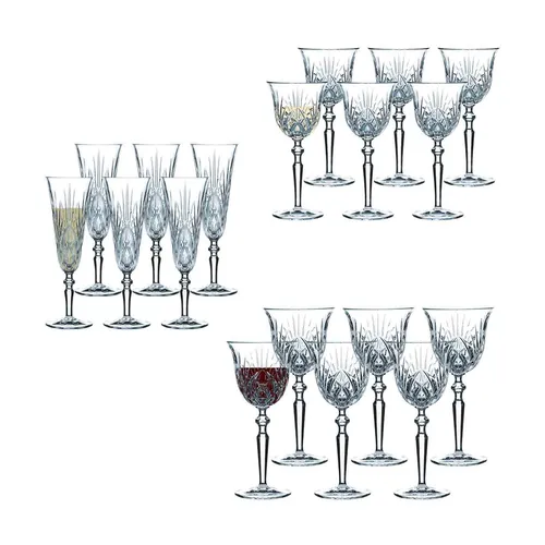 Nachtmann PALAIS 18-teiliges Wein- und Sektgläser Set - Gläser & Glaswaren: Spülmaschinenfestes Set für 6 Personen, ideal für festliche Anlässe mit eleganten Rot- und Weißweingläsern sowie Sektgläsern.
