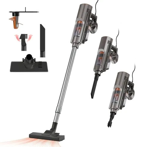 Solac Turbobat 600 AEC600 - Elektrischer Kehrbesen mit starker Saugleistung - Stabstaubsauger & Elektrische Kehrbesen mit Endless PowerTech-Technologie für 12.000 PA Saugleistung und hygienischer Entleerung dank Quick&Clean-System.