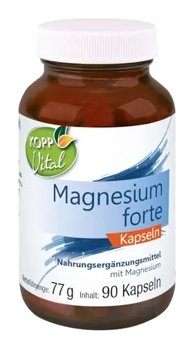 KOPP Vital® Magnesium forte | 1 x 90 Kapseln | 77 g | jetzt mit sieben Magnesium-Verbindungen | Vegan | Magnesiumversorgung | Reinsubstanzen-Prinzip | Apothekenqualität