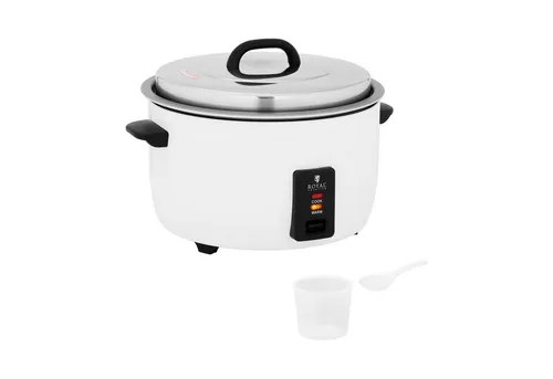 Royal Catering Reiskocher 19L - Dampfkocher für Gastronomie - Reiskocher - 19 L - 2.650 W, ideal für Restaurants mit automatischer Warmhaltefunktion und schnellem Garprozess für bis zu 105 Tassen Reis.