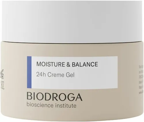 BIODROGA Bioscience Institute MOISTURE & BALANCE 24h Creme Gel 50 ml - 24h Pflege für optimale Hydration, ölfrei und parfümfrei, mit Schwarzwald Complex zur Stärkung der Haut und Schutz vor Feuchtigkeitsverlust.