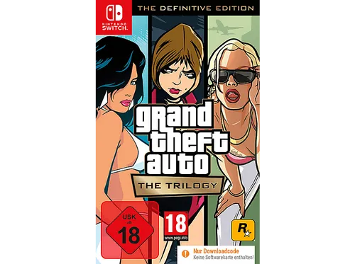 Grand Theft Auto: The Trilogy - Definitive Edition [Nintendo Switch] - Switch Adventure Game mit drei ikonischen Städten und epischen Geschichten, überarbeitet für neue Generation mit verbesserten Grafiken und Steuerung.