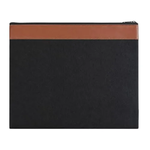 Banktasche aus Filz schwarz Geldtasche Kosmetiktasche Stifteetui Tablettasche Dokumententasche DIN A4