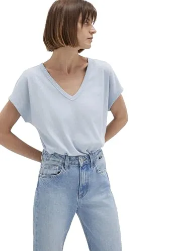 Mavi Damen Short Sleeve Basic T-Shirt, Kentucky Blue, L