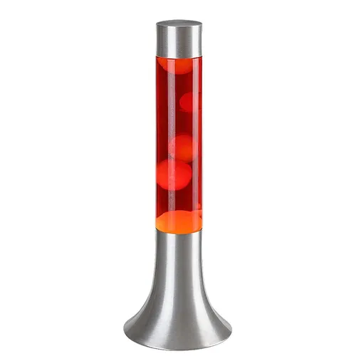 Rabalux LED-Lavalampe 25W Rot - Stimmungsvolle Deko-Leuchte für Erwachsene, mit warmem Licht (2500-3000 K), ideal für gemütliche Abende. Metallgehäuse, IP20 Schutzart, einfache Stromversorgung über Stecker.