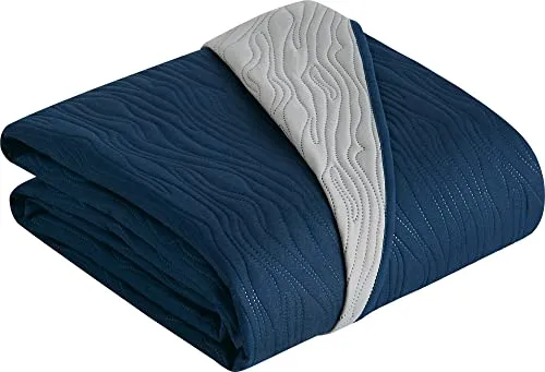 Erwin Müller Tagesdecke blau/grau 140x210 cm in blau von Erwin Müller