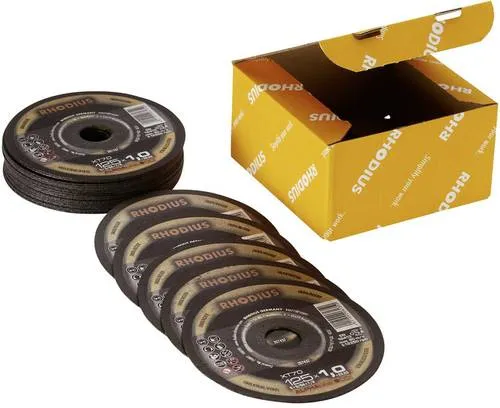 Rhodius Trennscheibe XT 70 - 125 x 1 mm - 50 Stück - Schleif- & Trennscheiben, präzise Trennleistung für Metall und Edelstahl, ideal für professionelle Anwendungen in Werkstätten.