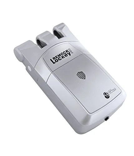 Remock Lockey Pro RLP4S Unsichtbares Sicherheitsschloss, mit 4 Fernbedienungen (3 V), Silber