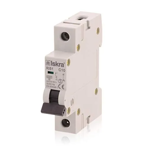 Sicherungsautomat Leitungsschutzschalter MCB Eco-Line, 10A, Typ C, 1-polig, 230/400V, bietet effektiven Schutz, 1 Stück