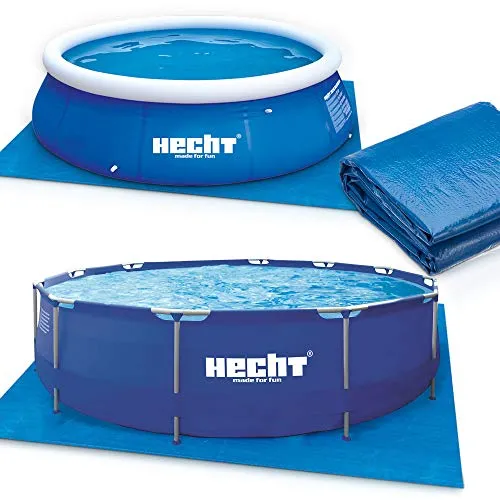 Hecht Pool Bodenschutzplane 309x309 cm – Unterlegmatte aus PE-Folie | 90 g/m² PE-Folie als Unterlegmatte für Gartenpool & Schwimmbecken – Poolmatte zwischen Beckenboden und Untergrund