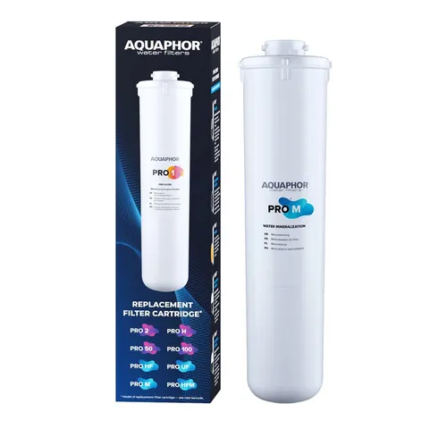 AQUAPHOR Wasserfilter PRO M - Remineralisierung mit Magnesium - Hochwertiger Wasserfilter für Umkehrosmose, der gefiltertes Wasser mit Magnesium anreichert. Optimale Reinigung und verbesserten Geschmack für Ihr Trinkwasser.