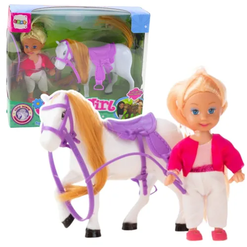 Lean Mini Puppe Mit Pferd Outfit Sattel Set