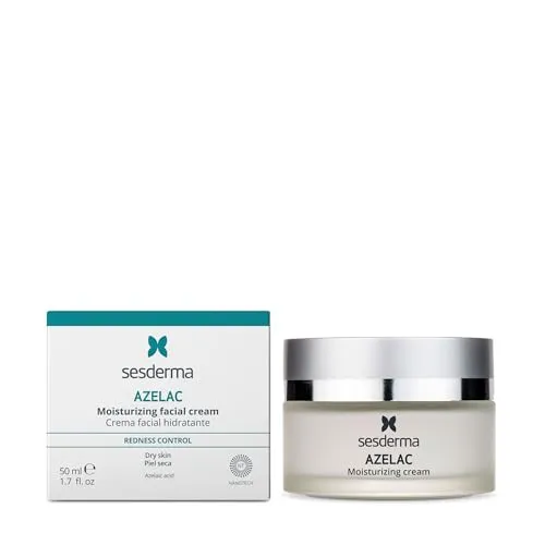 SESDERMA Azelac Feuchtigkeitscreme | Empfindliche Haut | Sensitive Haut | Haut mit Pigmentflecken | Azelainsäure | Vitamin E | Reduziert Rötungen, 50 ml