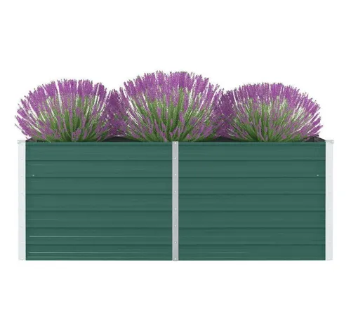 furnicato Hochbeet 160 x 80 x 45 cm Verzinkter Stahl Grün