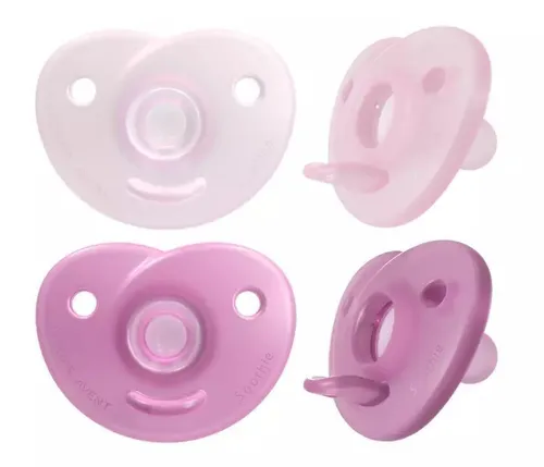 Philips Avent Soothie orthodontischer Beißring 0-6 Monate Mädchen, 2 Stück