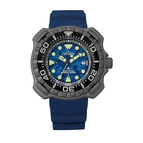 Citizen analog BN0227-09L - Hochwertige Herrenuhr aus Titan mit blauem Zifferblatt, Quarzwerk und Kautschukarmband. Wasserdicht bis 20 bar – ideal für Sport und Freizeit.