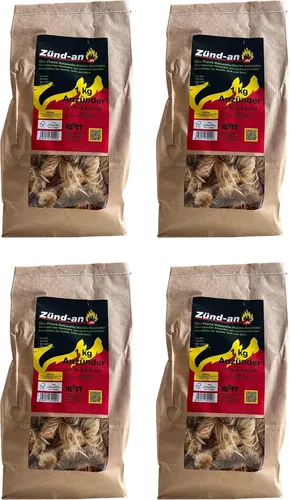 daniplus Öko Kaminanzünder Grillanzünder Anzündwolle Anzünder Holzwolle Ofenanzünder 4 Kg.