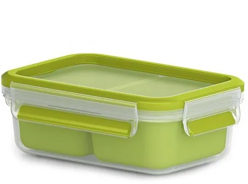 Emsa Clip&Go Snack Frischhaltedose mit Einsätzen, 1L