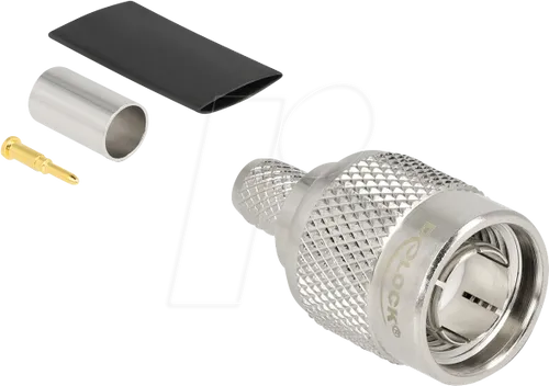 DELOCK 91776 - TNC Stecker zum Crimpen RG-59 mit passendem Schrumpfschlauch