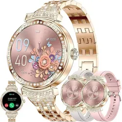 Elegante Damen Smartwatch mit Telefonfunktion und SpO2 Monitor