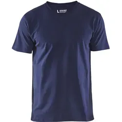Blakläder V-Kragen T-Shirt 3360 1029 - Dunkel Marineblau - Größe L - Bequemes Blakläder T-Shirt mit V-Kragen aus elastischem Material. Ideal als Unterzieh-Shirt, mit verstärkten Nähten für langlebigen Tragekomfort. Perfekt für den Alltag und den professionellen Einsatz.