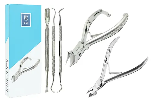 SMI Nagelzange Fußpflege Set - Nagelpflege-Set mit 5 hochwertigen Werkzeugen für professionelle Maniküre und Pediküre. Präzise Nagelzange und ergonomisches Design für komfortable Anwendung.