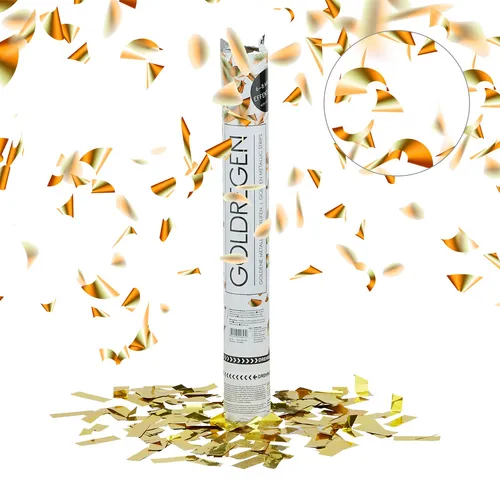 10x Konfettikanone Konfettishooter Goldregen Partypopper Fasching Partyzubehör