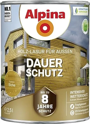 Alpina Dauerschutz Lasur eiche 2,5 Liter