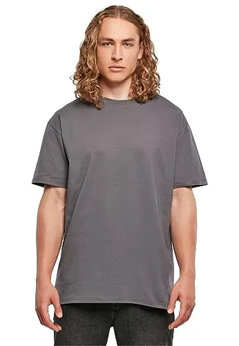 Build Your Brand Herren T-Shirt Heavy Oversize Tee, Basic T-Shirt für Männer, Oversized Fit, Baumwolle, 4XL, Darkgrey