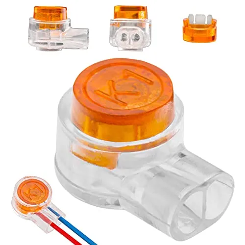 hb-digital UY-D Einzeladerverbinder K1 Schwachstromverbinder für Fernmelde-/Signalkabel | Kabelschnellbinder zum Crimpen von 2 Adern