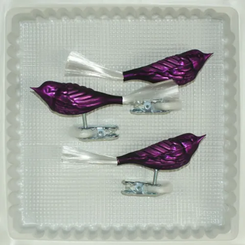 Weihnachtsbaumschmuck Lila von Lauschaer Glas