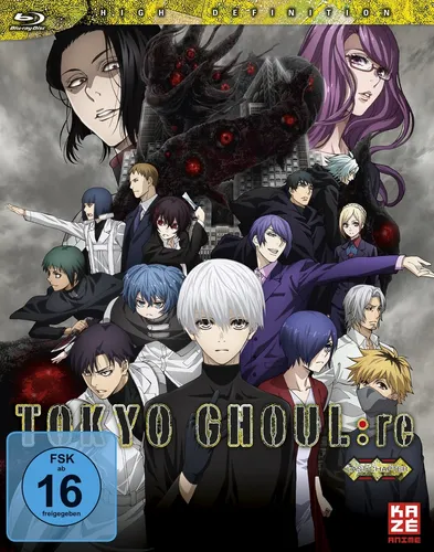Tokyo Ghoul: re - Staffel 3 - Gesamtausgabe - Box 2 - [Blu-ray] - Packende Anime-Serie, freigegeben ab 16 Jahren, ideal für Fans von dunklen Fantasy-Geschichten.