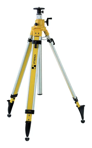 Stabila Baustativ 18560, BST-K-XL – Höheneinstellbar von 118 bis 300 cm - Messgeräte: Robustes Baustativ aus Aluminium mit stufenloser Kurbelverstellung, ideal für Nivelliergeräte und Laser, leicht transportierbar dank geringem Gewicht.