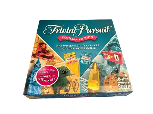 Trivial Pursuit - Familien Edition | Parker 2006 | Hasbro - Gesellschaftsspiel für die ganze Familie, fördert Wissen und Spaß mit Fragen aus verschiedenen Kategorien.