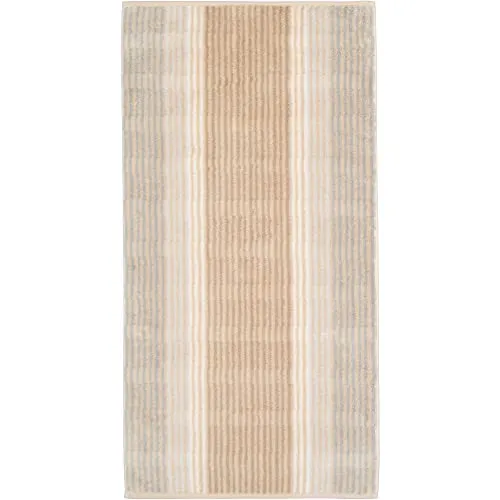 Handtücher Noblesse Cashmere Streifen 1056 Sand - 33 - Duschtücher mit attraktivem Streifen-Design, extraflauschig durch Velours-Streifen, pflegeleicht und trocknergeeignet – 100% Baumwolle, Made in Germany.