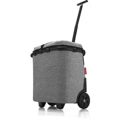 reisenthel carrycruiser iso Trolley Einkaufstasche - Körbe mit praktischem Teleskopgriff und stabilen Rädern, ideal für den Einkauf oder Ausflüge, freistehend und in elegantem Grau.