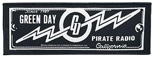 Green Day Pirate Radio Patch schwarz/weiß