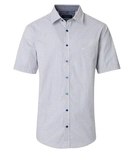 CASAMODA Freizeithemd Kurzarm Print Comfort Fit - Modisches Freizeithemd mit Kent-Kragen in Comfort Fit. Der Allover-Print aus feiner Popeline sorgt für ein angenehmes Tragegefühl und ist pflegeleicht.
